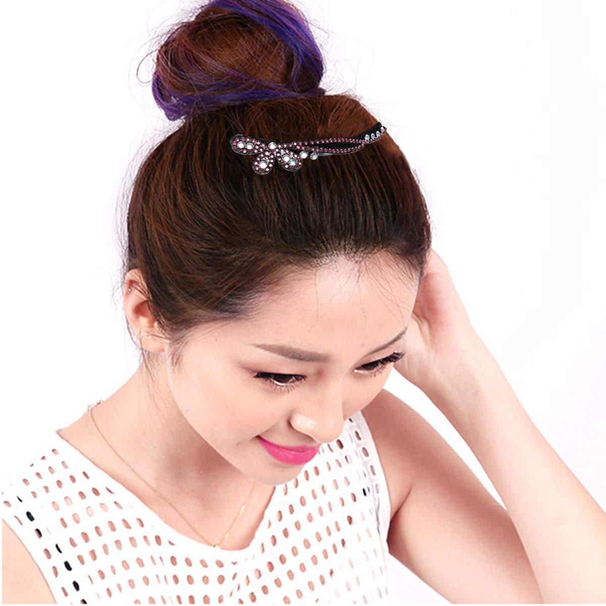 Lurrose 2-Piece Bridal Hair Clips Set for Women & Girls - Elegant Hair Barrettes, Side Combs & Teasing Comb - Perfect for Weddings, Prom, Parties & Special Occasions