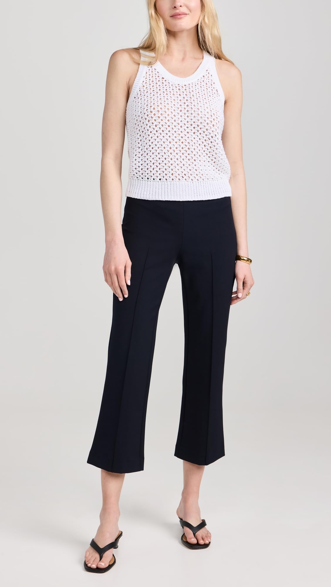 Vince Women's Mid Rise Pintuck Crop Flare Pants - Stylish Casual & Office Pants for Women | Perfect for Work, Dating & Everyday Wear