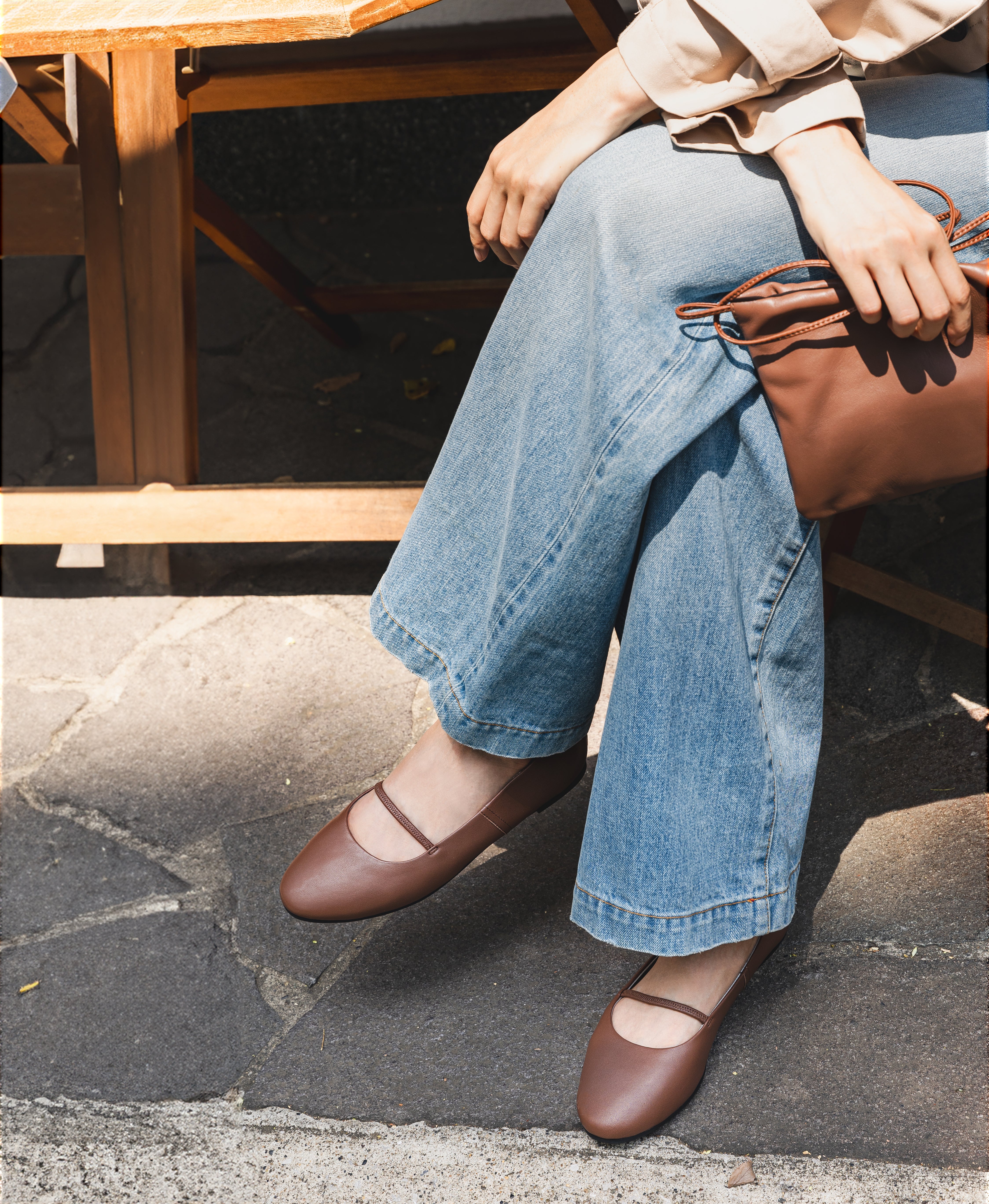 Comfortable Brown Travel Flats for Women - Lightweight & Packable Walking Shoes for Airplane, Commute & Vacation