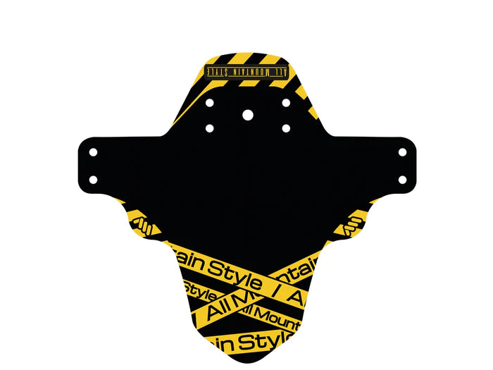 AMS Mud Guard for Bikes & Motorcycles - Durable Toxic/Yellow Splash Protection - Ideal for Off-Road, Mountain Biking & Wet Weather Commuting