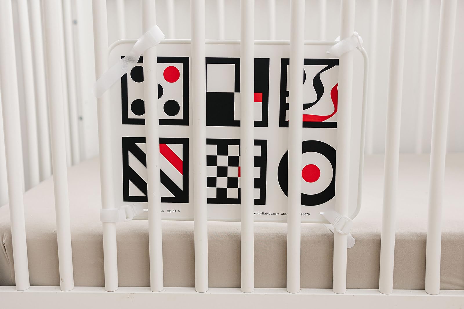 Genius Baby Toys Crib Mirror - Large Double-Sided High Contrast Infant Mirror for Newborns - Shatterproof & NICU Approved Safe Baby Mirror with Hospital-Grade Rubber - Perfect for Nursery, Playtime & Early Visual Development