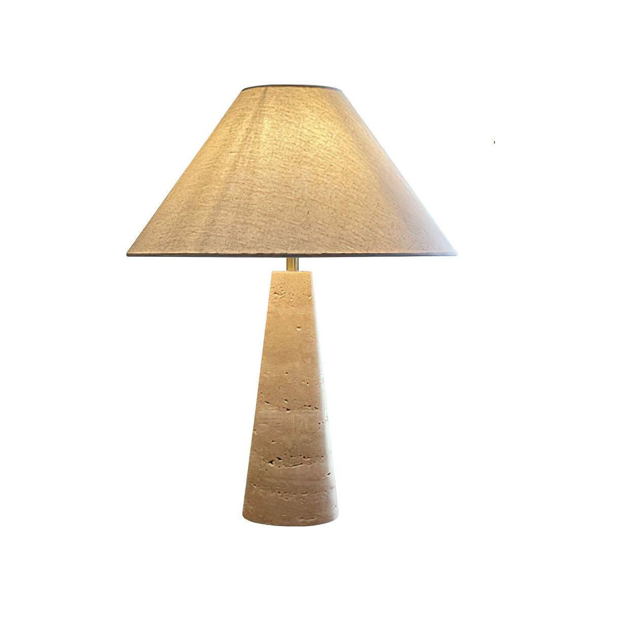 Butler Travertine Table Lamp - Modern Natural Stone Lamp for Living Room, Bedroom & Office - Elegant Home Decor Lighting for Ambient & Task Use