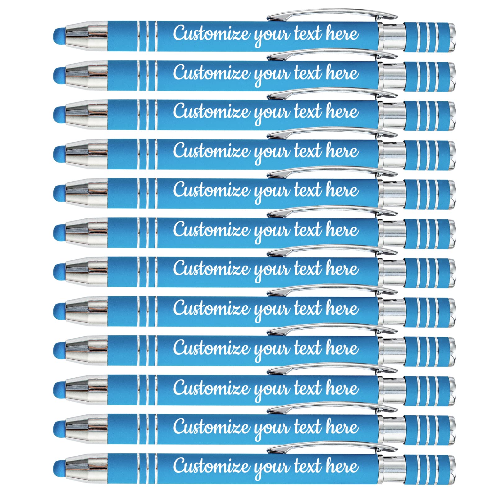 Custom Engraved Pens with Name & Logo - Personalized Ballpoint Pens for Office, Business, Gifts (Wedding, Birthday, Graduation) - Bulk 216 PCS Set for Men & Women - Ideal for Corporate Events, Promotions & Special Occasions