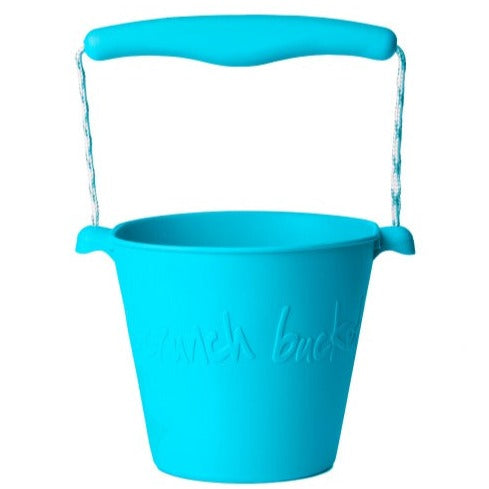 Blue Sky Scrunch Bucket - Collapsible & Portable Storage for Beach, Camping & Travel - Perfect for Outdoor Adventures & Water Activities