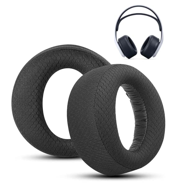 OYSTERBOY Replacement Ear Pads for PS5 - Compatible with Sony PlayStation Pulse 3D Wireless Headset - High-Density Memory Foam Cushions with Noise Cancelling & Breathable Mesh Fabric - Perfect for Gaming, Streaming & Long Wear Comfort