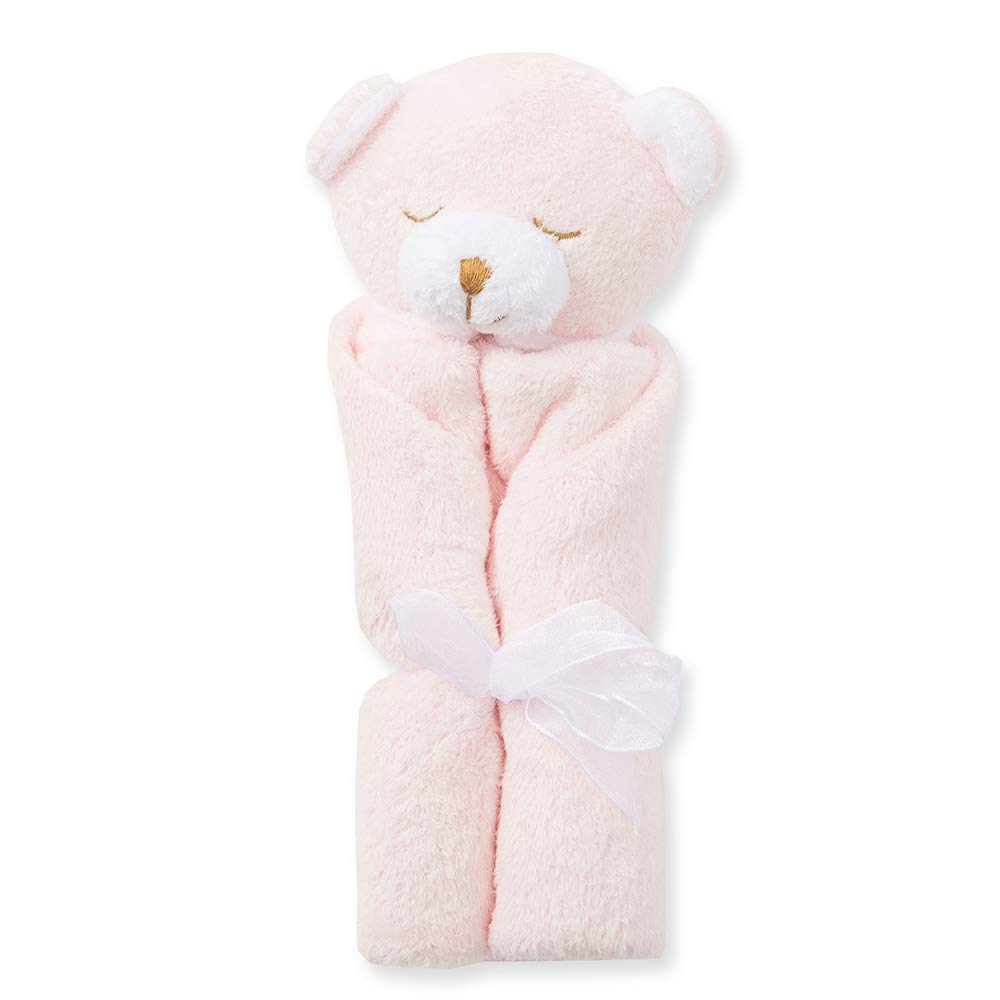 Angel Dear Pink Bear Blanket - Soft Plush Baby Security Blanket for Comfort & Sleep - Perfect for Nursery, Travel, and Cuddling
