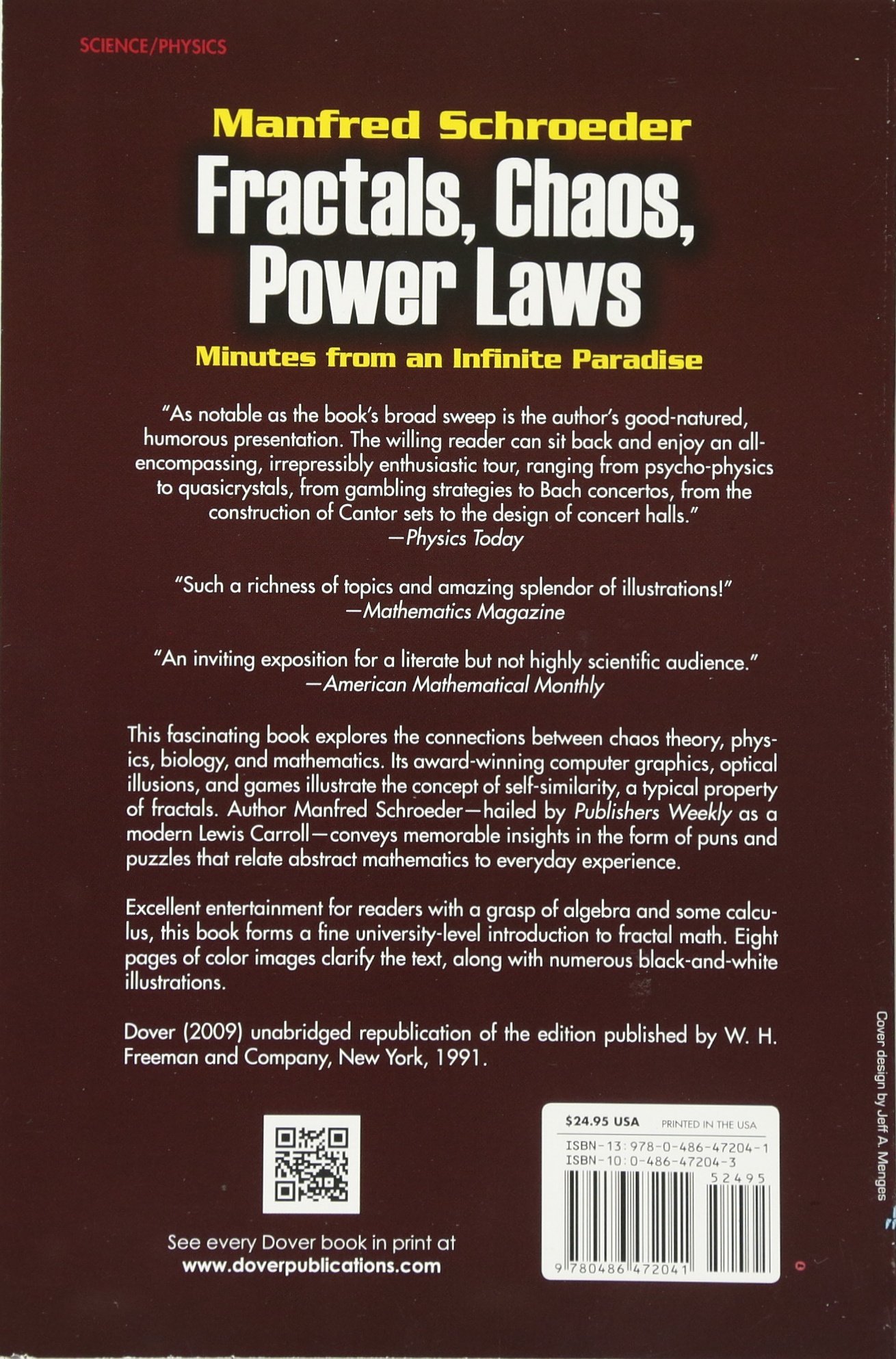Fractals, Chaos, Power Laws: Minutes from an Infinite Paradise - Dover Physics Book | Explore Mathematical Patterns in Nature & Science for Students & Researchers