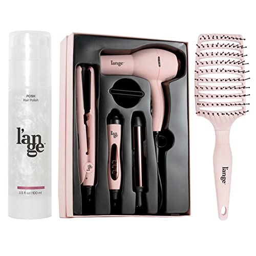 L'ANGE HAIR Posh Polish, Bijou Styling Set & Sea Salt Spray - 3-Piece Hair Styling Bundle for Volume, Texture & Shine | Perfect for Beach Waves, Everyday Styling & Special Occasions