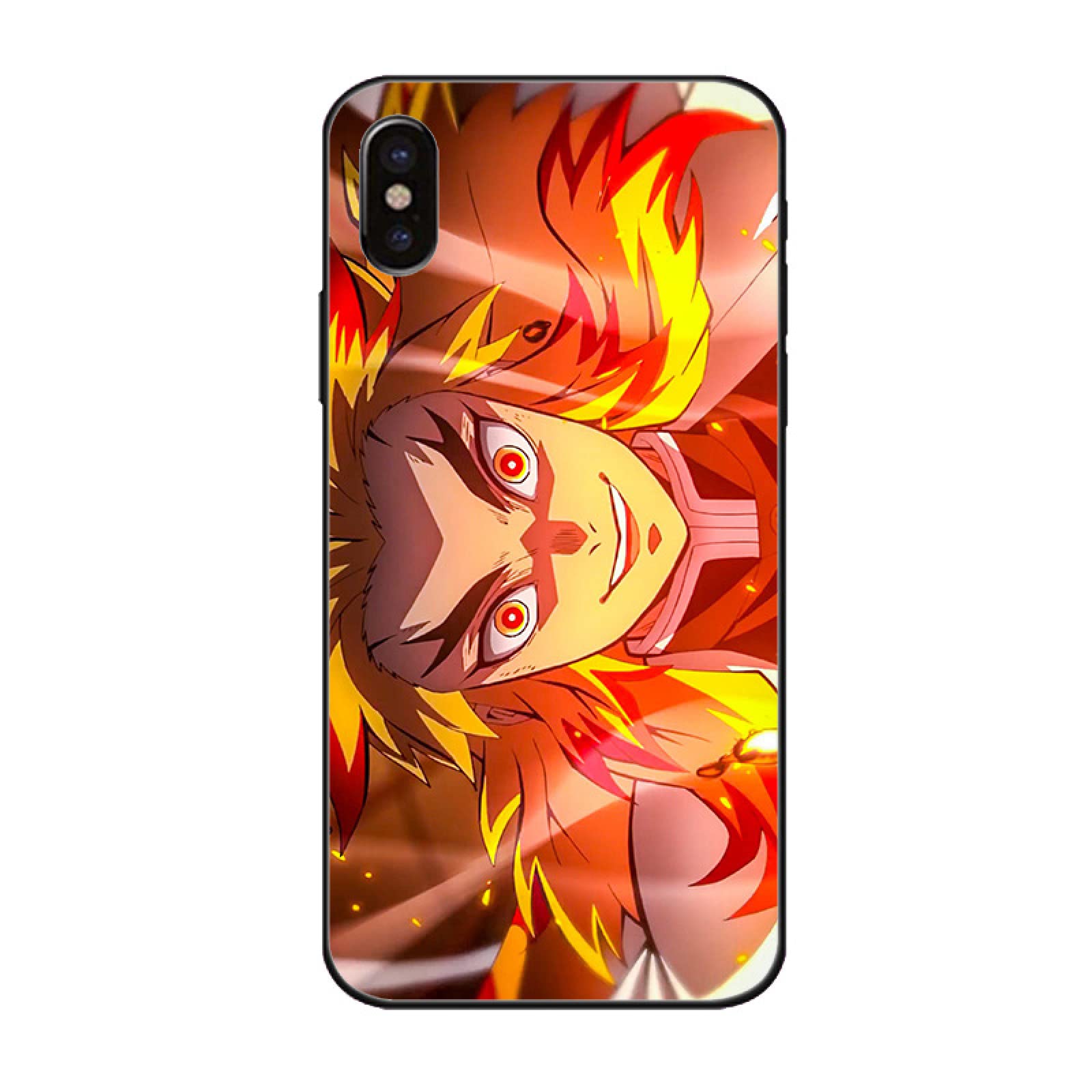 Demon Slayer iPhone 13 Case - Kimetsu no Yaiba Anime Phone Cover with Tanjiro, Nezuko, Zenitsu & Inosuke Design - Shockproof Tempered Glass Back - Perfect for Anime Fans & Demon Slayer Merch Collectors