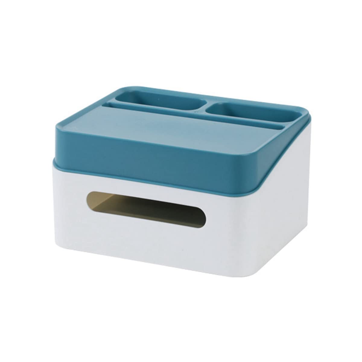WDhomLT Double-Layer Tissue Box Holder & Napkin Organizer - Multifunctional Facial Tissue Dispenser with Phone Holder - Perfect for Home, Office, and Car Use