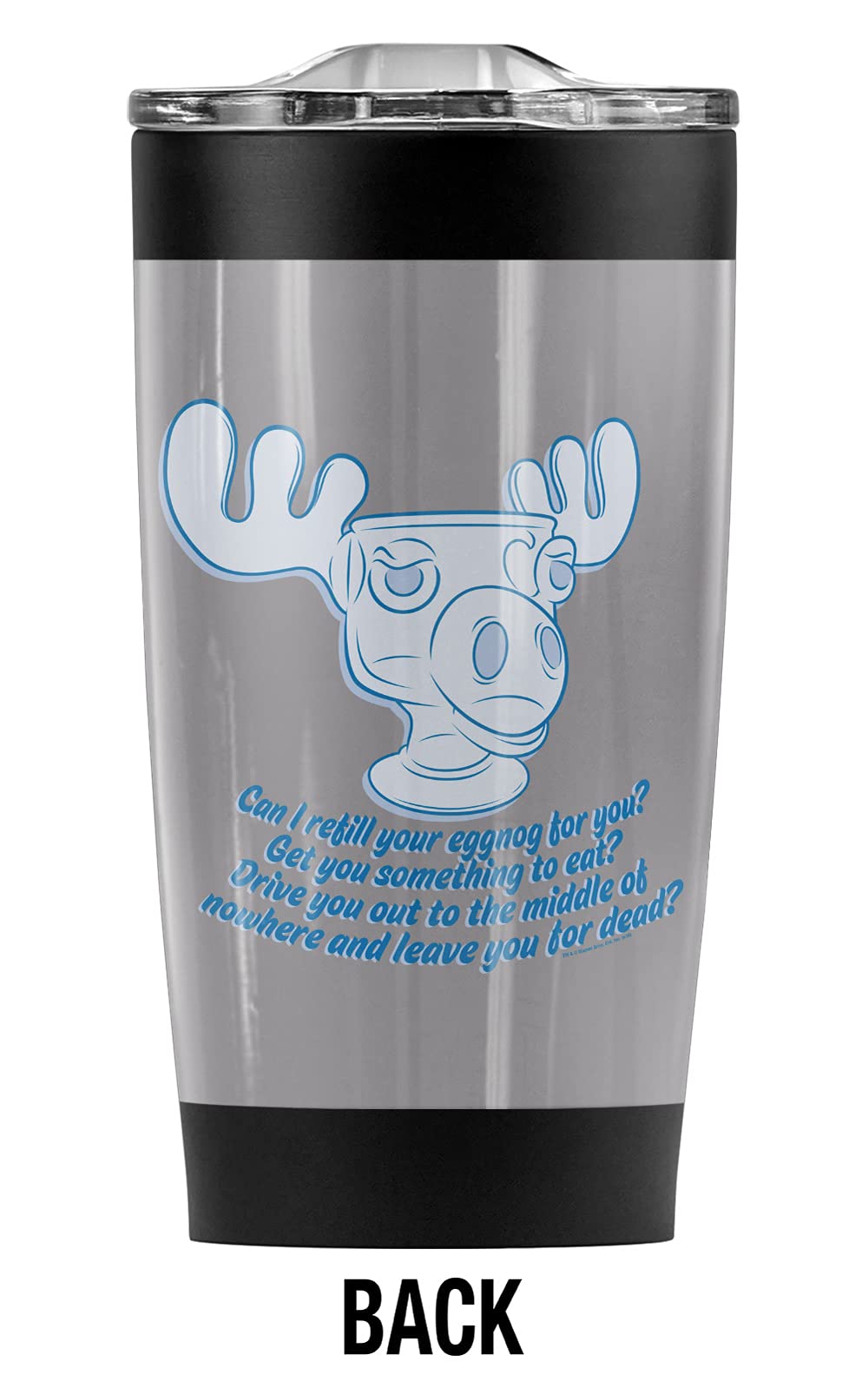 Logovision Christmas Vacation Moose Mug - 20oz Stainless Steel Vacuum Insulated Tumbler with Leakproof Sliding Lid | Double Wall Thermal Coffee Travel Cup for Hot & Cold Beverages | Perfect for Holiday Gifts, Office Use & Outdoor Adventures
