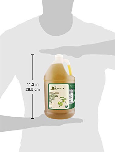 Kevala Organic Extra Virgin Olive Oil – 128 fl oz (1 Gallon) – Cold Pressed, Unrefined – USDA Certified Organic – Perfect for Cooking, Salad Dressings & Healthy Recipes