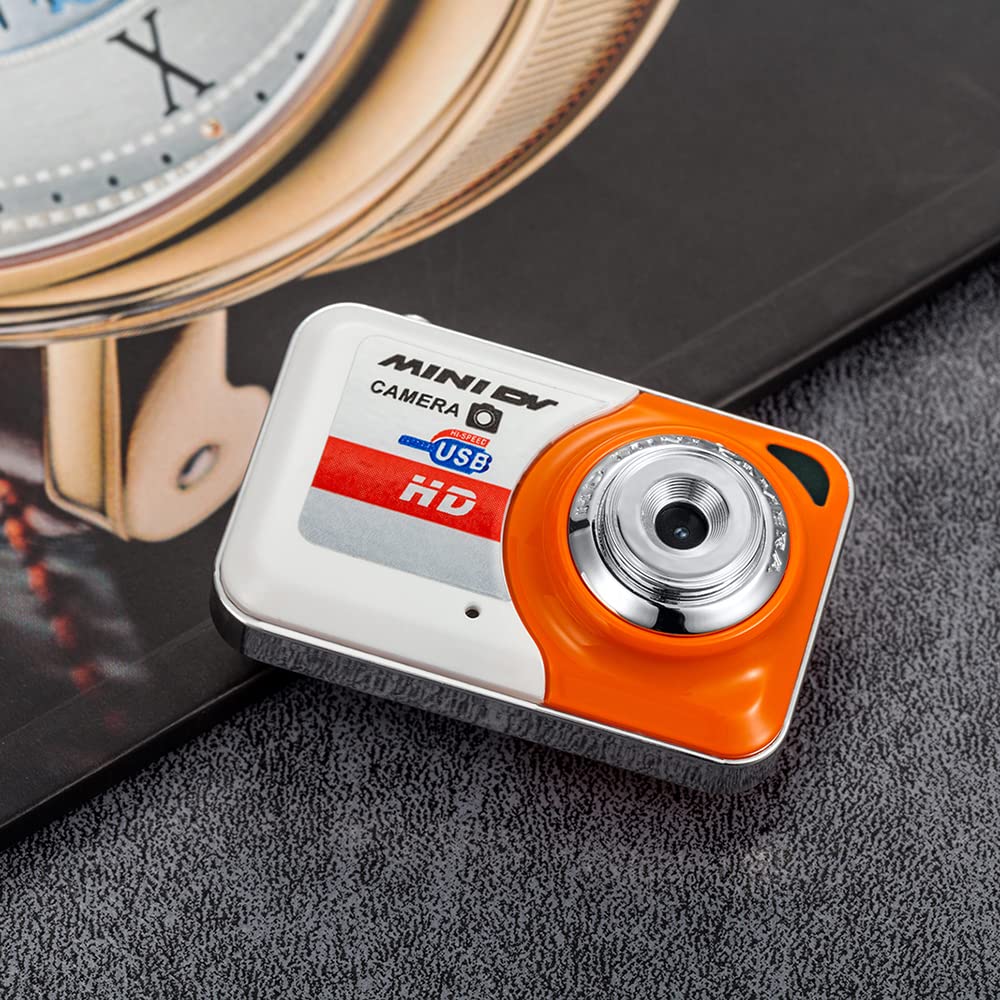 Andoer X6 Ultra Mini HD Digital Camera - Portable Keychain Camera for Kids with 32GB Memory Card, Orange | Perfect for Travel, Parties & Everyday Adventures