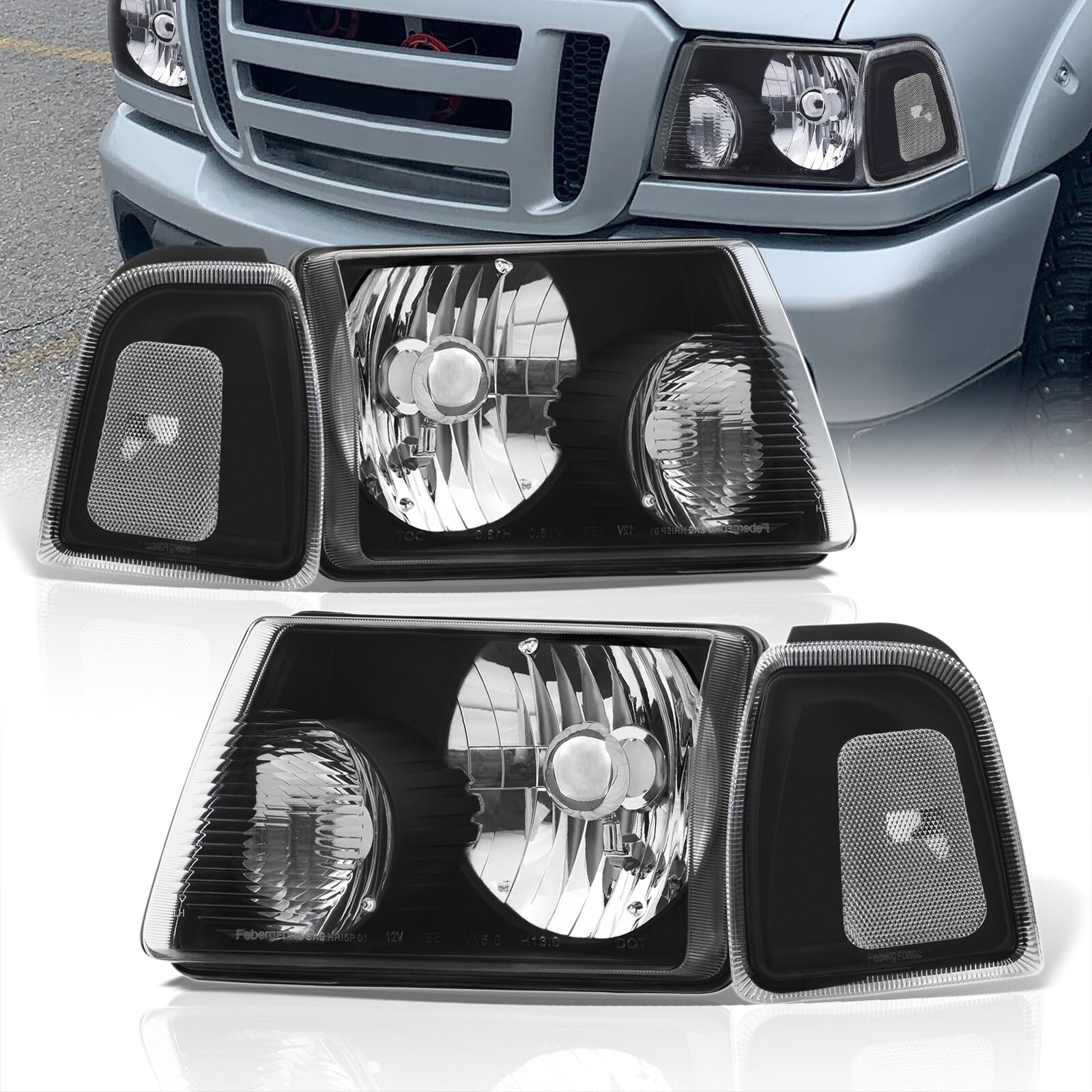 Ford Ranger Headlights & Bumper Lamps (2001-2011) - Off-Road & Night Driving