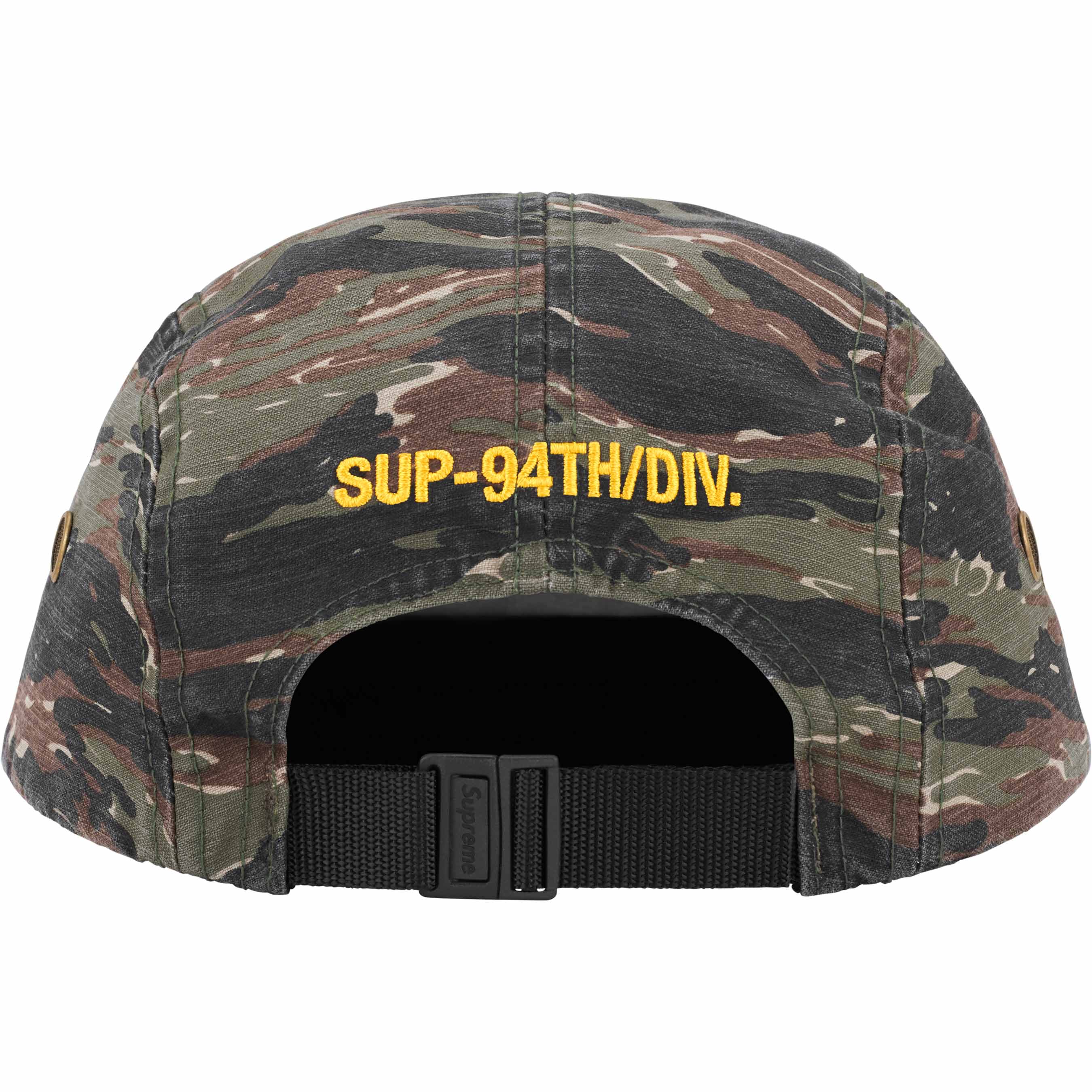 Supreme Military Camp Cap - Olive Tiger Camo Hat for Men & Women - Outdoor Hiking, Streetwear Fashion Accessory