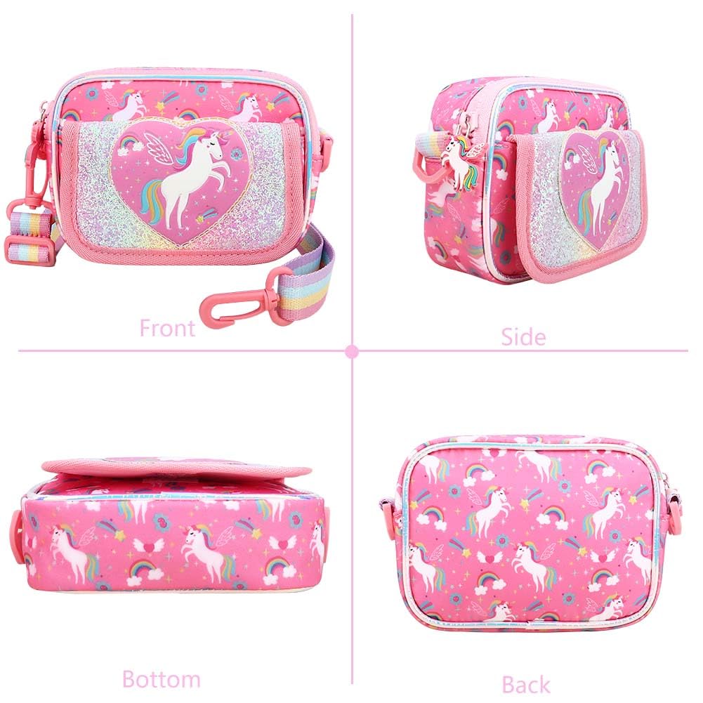 Cute Bunny Crossbody Purse for Girls Age 3-12 - Adorable Little Girl Handbag Gift for Birthday, Party & Dress Up Play