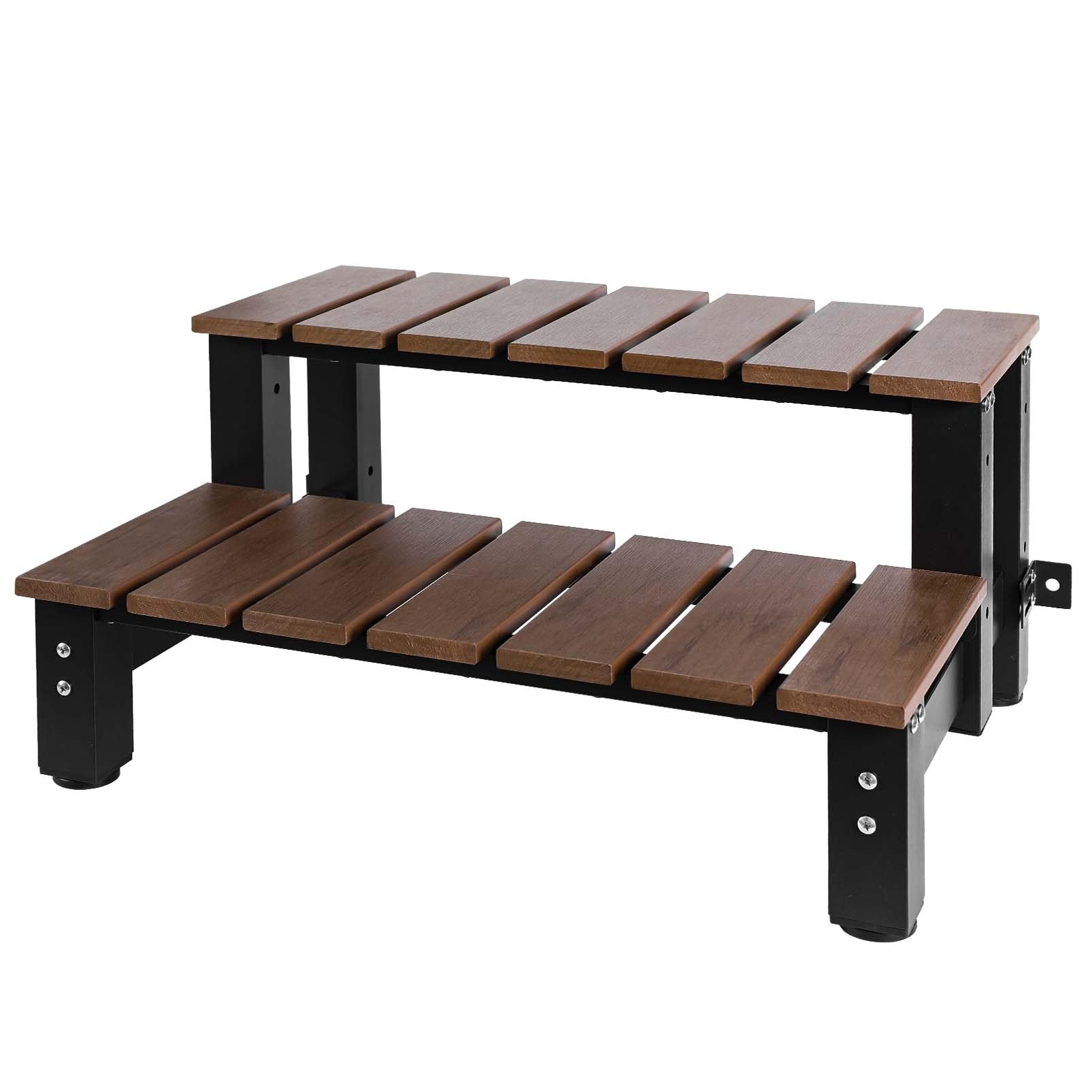 **Heavy Duty Hot Tub Steps - 550 LBS Weight Capacity, 2-Step Spa Stairs for RV, Swimming Pool, Above Ground Pools & Outdoor Bathtubs - Non-Slip Ladder for Safe Entry & Exit**    *(Perfect for Hot Tubs, Spas, RV Camping, and Backyard Pool Relaxation!)*