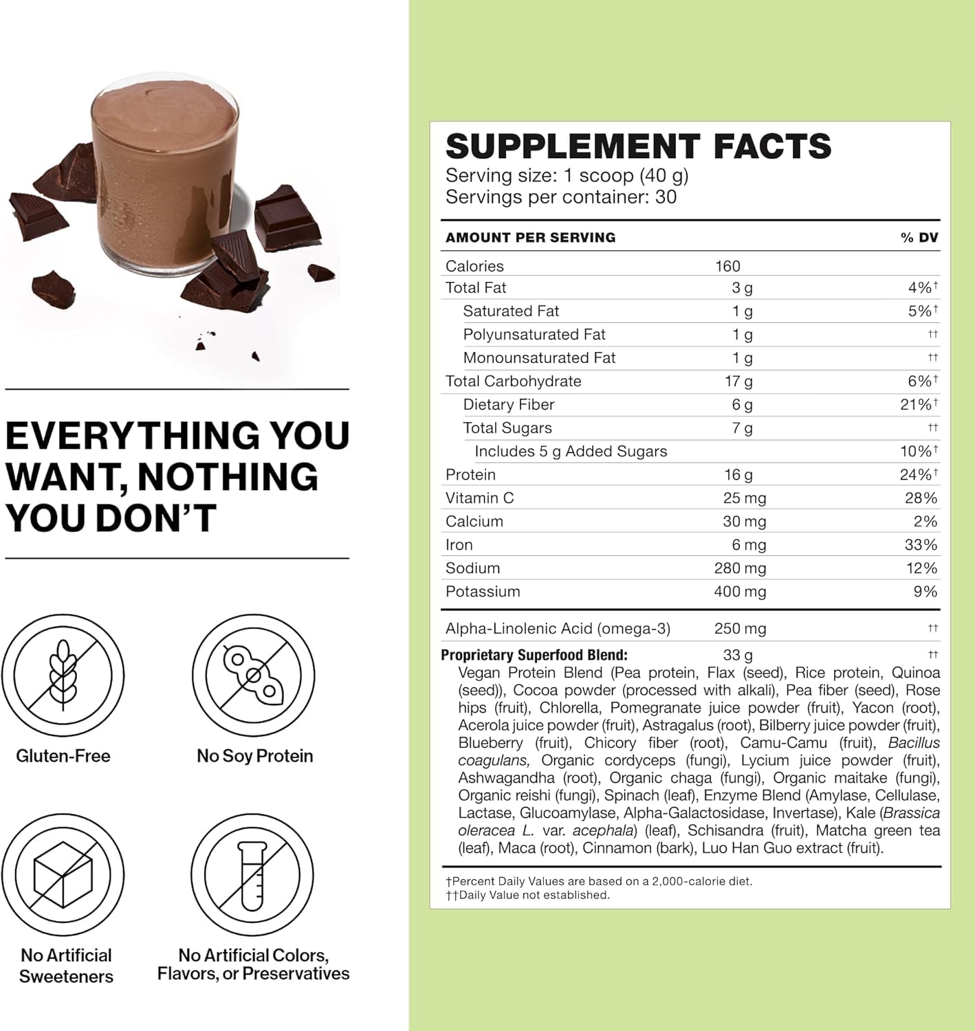 Shakeology Plant-Based Protein Powder - Gluten-Free Vegan Shake with 30 Vitamins & Minerals - Supports Weight Loss, Muscle Growth & Digestive Health - Rich Chocolate Flavor (30 Servings) - Perfect for Post-Workout Recovery & Healthy Meal Replacement
