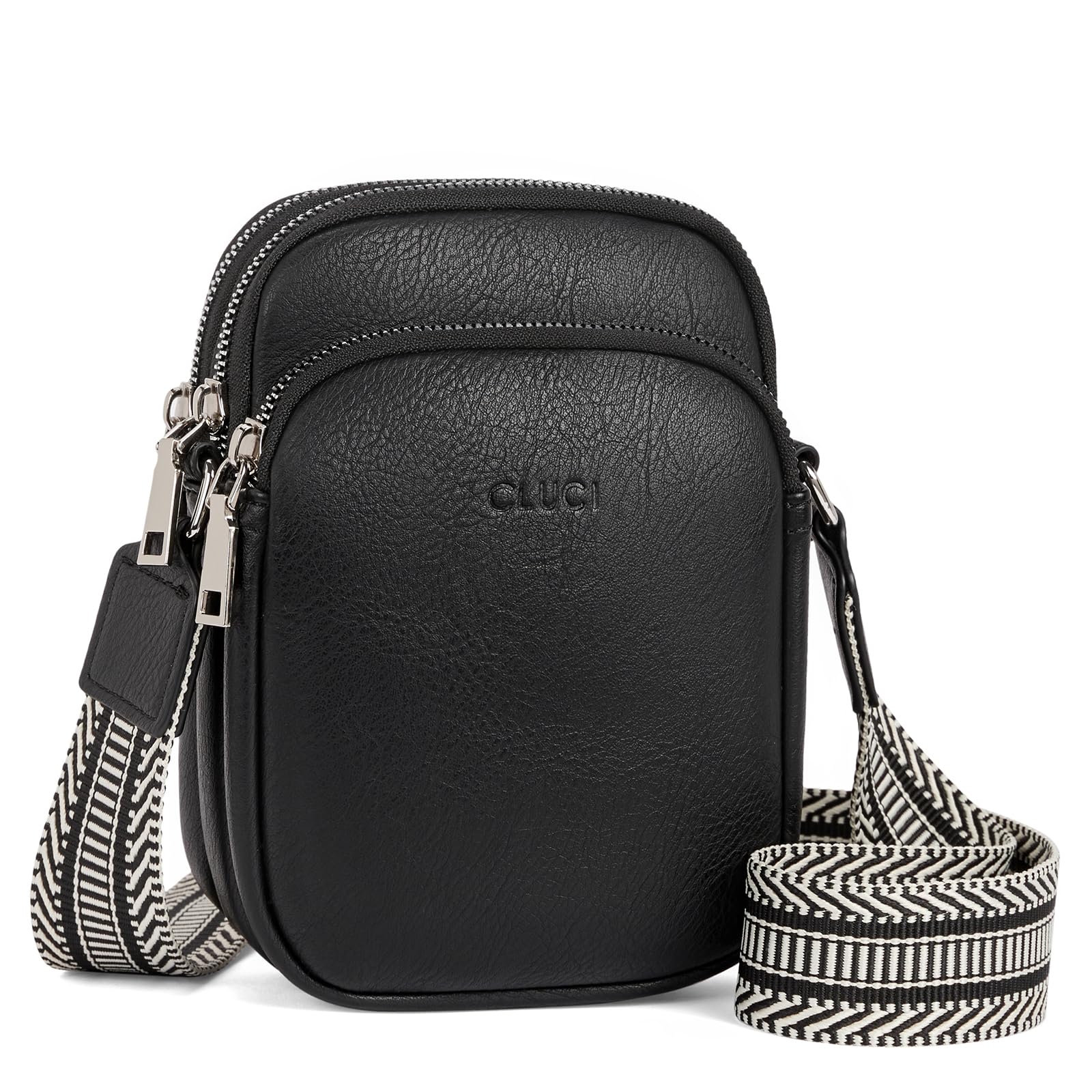CLUCI Genuine Leather Small Crossbody Bag for Women - Stylish Shoulder Purse with Phone Pocket - Perfect for Travel, Shopping & Everyday Use
