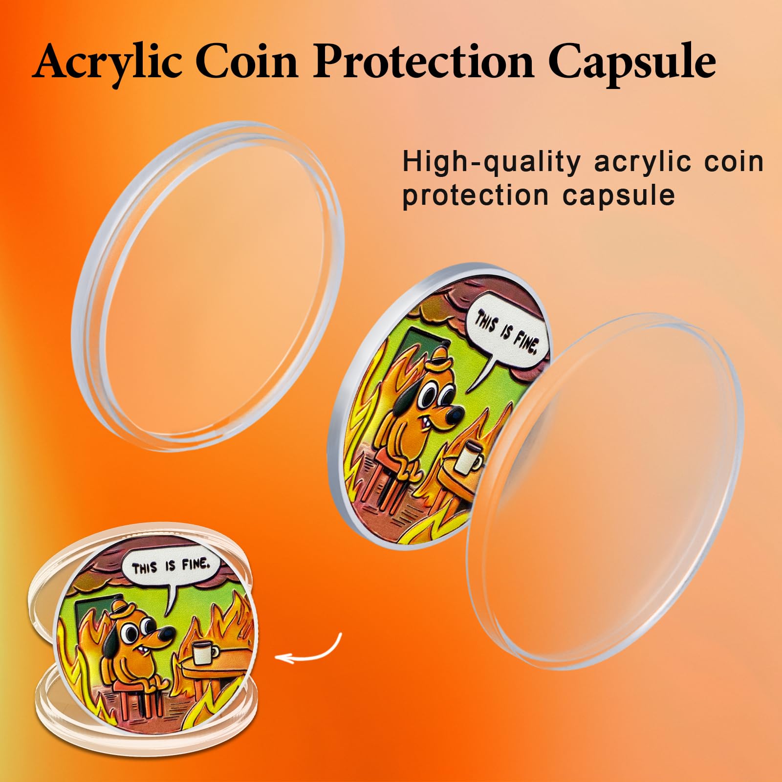 CHURYUML 10Pcs Dumpster Fire Coin Set - Funny Medallion for Coworker Gifts, Staff Appreciation, Office Humor & Unique Workplace Memorabilia - Perfect for Farewell Parties, Retirement Gifts & Team Building Events