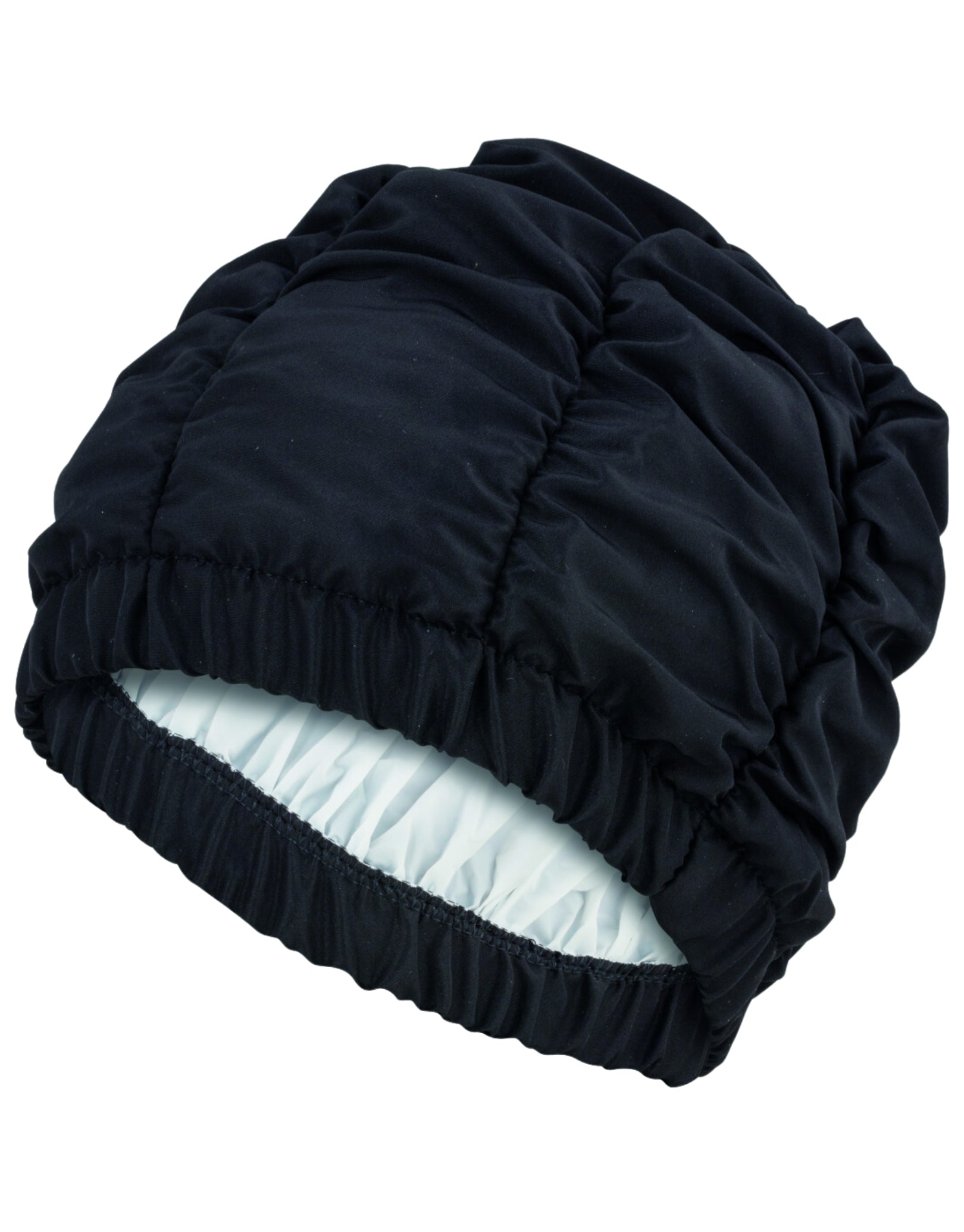 Waterproof Ruched Shower Cap for Women - Extra Large Bath Hair Protector for Swimming, Spa & Salon Use - Soft Elastic Band for Comfortable Fit