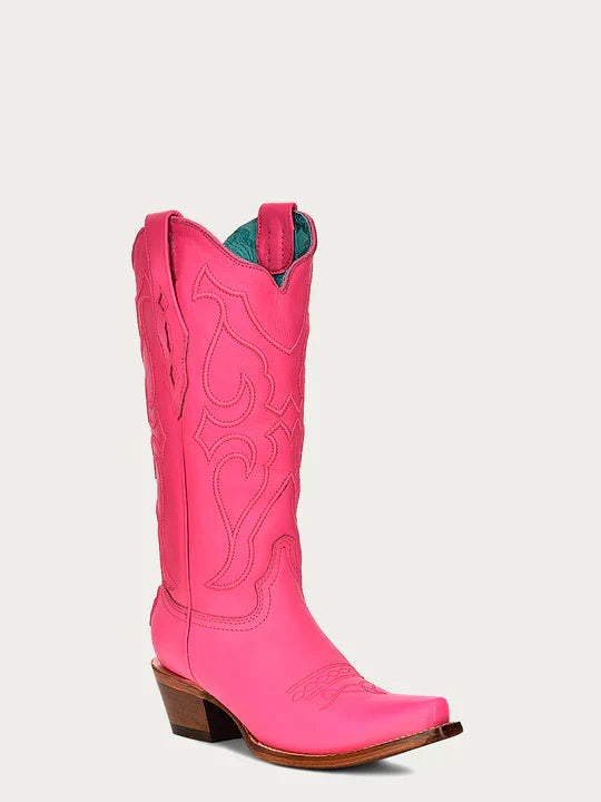 Z5138 Women's Embroidered Fuchsia Snip Toe Cowboy Boots - Western Fashion for Country Rides, Concerts & Festivals