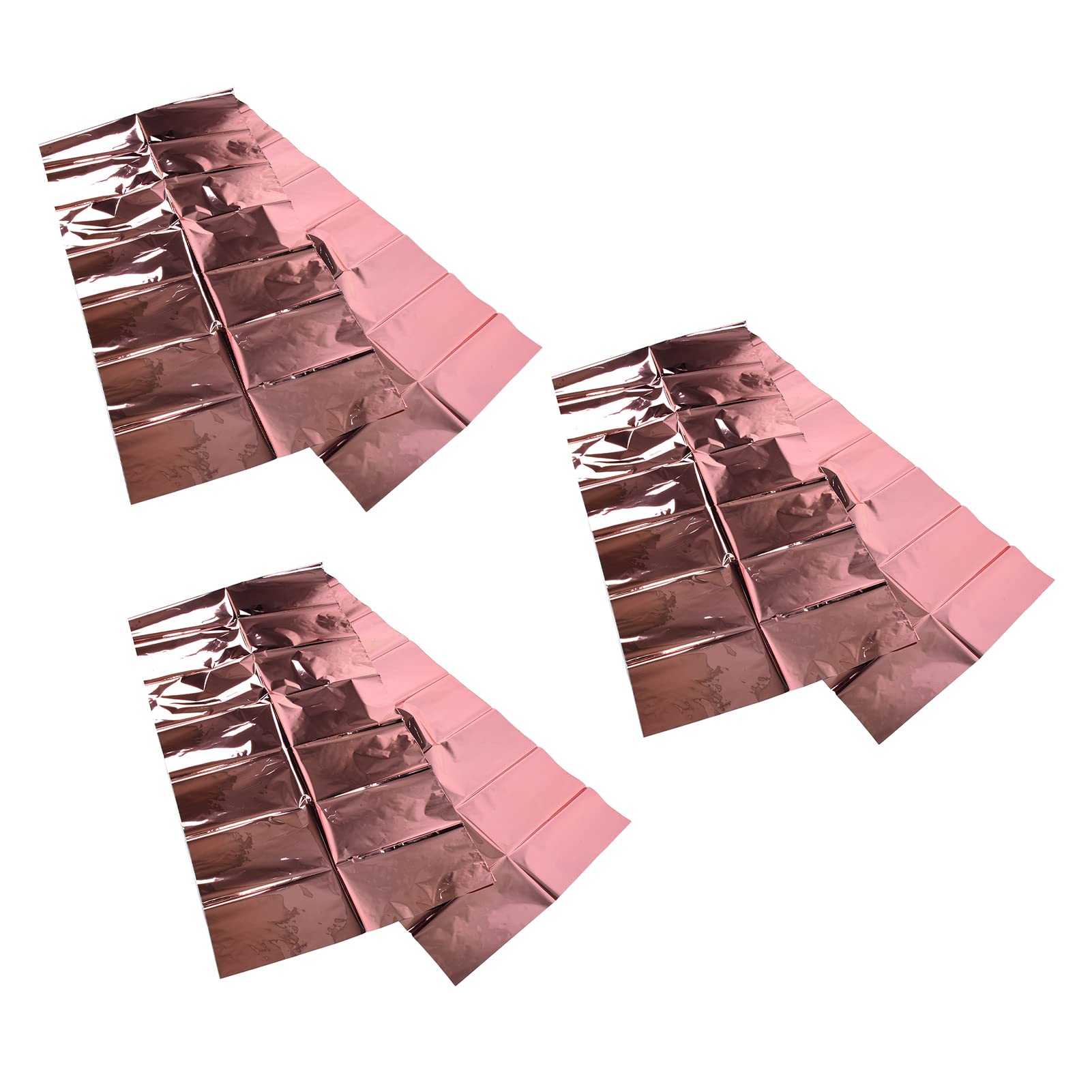 CHICIRIS Rose Gold Tablecloth - Shiny Aluminum Foil Table Cover for Gold Theme Parties, Birthday Celebrations, Weddings & Family Gatherings | Elegant Dining Decor for Special Occasions