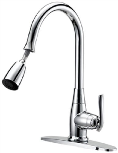 Premium Chrome Pull-Down Kitchen Faucet with High Arc Spout - Perfect for Modern Home Cooking, Dishwashing & Sink Cleaning