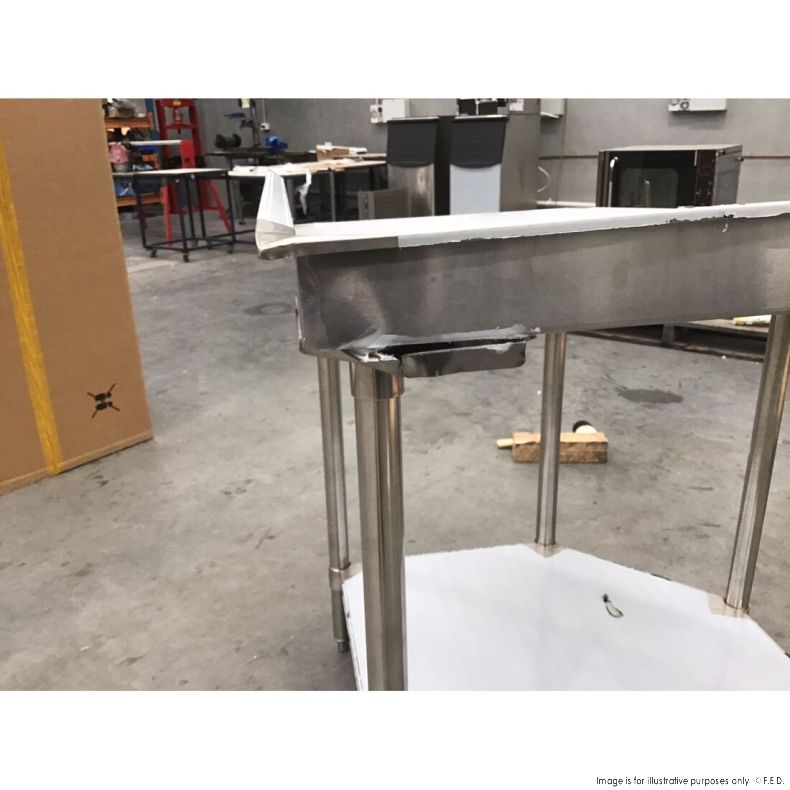 Premium Corner Workbench with 100mm Splashback - 0900 6 WBCB/H NSW1600 - Perfect for Kitchen, Garage & Workshop Organization