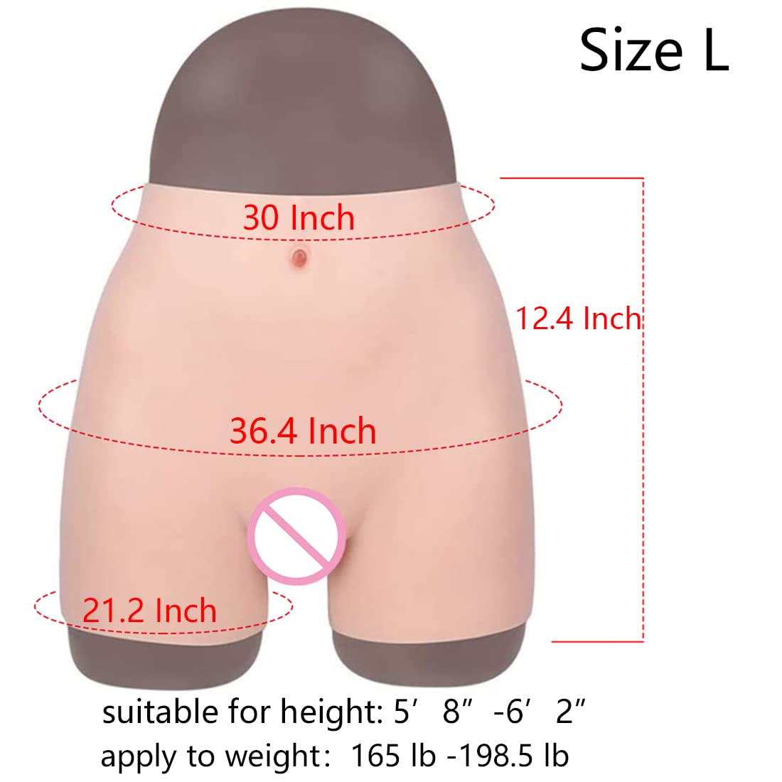 Premium Silicone Butt Lifter Hip Enhancer Underwear for Crossdressers & Transgender - Natural Lift & Shaping - Large Size (Fair Skin Tone) - Perfect for Drag Shows, Cosplay & Body Contouring