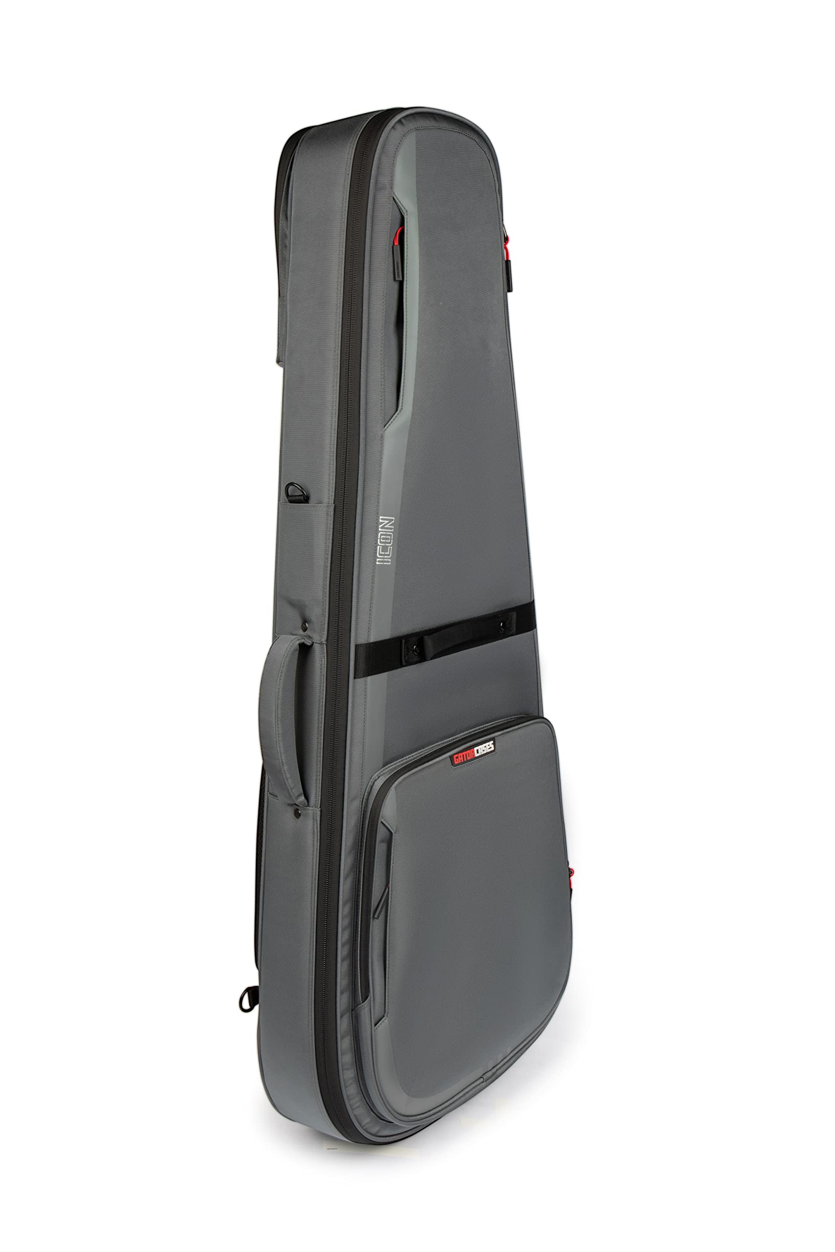 Gator G-ICON335-GRY ICON Series Premium Weatherproof Gig Bag for 335-Style Guitars - TSA Lock Compatible, Durable Zipper Pulls, Grey | Perfect for Travel, Gigging & Music Storage