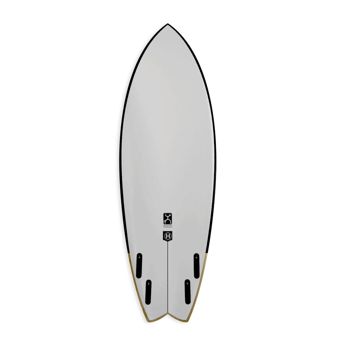 Machado Seaside 5'4 Surfboard - Helium Black with Futures Fins - Perfect for Small Waves & Summer Surfing