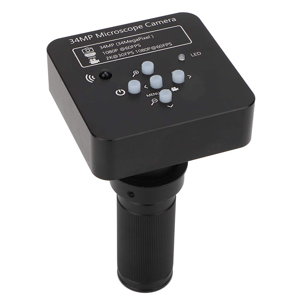 Minifinker 34MP HD Microscope Camera with 120x Magnification Lens - USB Microscope for Video Recording & Live Viewing (US Plug) - Perfect for Science Labs, Jewelry Inspection & PCB Repair