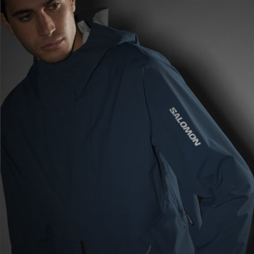 Salomon Men's Outerpath Pro 2.5L Waterproof Hiking Jacket - Lightweight Windbreaker for Outdoor Adventures & Trail Running