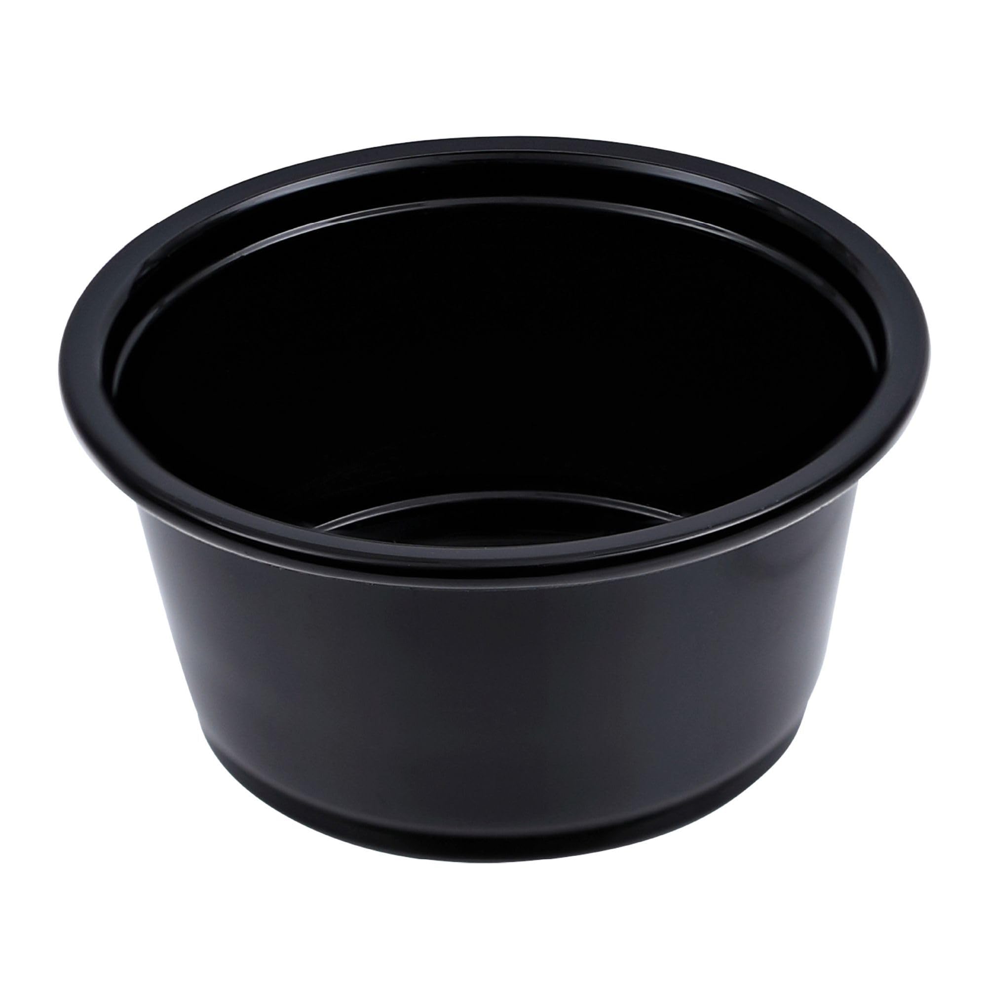 Boardwalk BWKPRTN2BL 2 oz. Black Polypropylene Souffle Cups - 2500/Carton - Perfect for Meal Prep, Portion Control & Food Storage