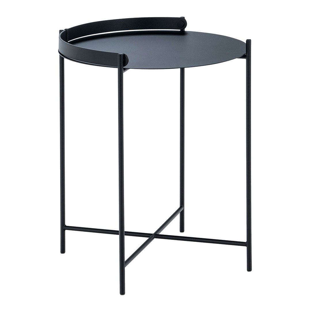 Modern Edge Tray Coffee Table - Minimalist Side Table with Storage Shelf for Living Room, Bedroom, Office - Perfect for Holding Drinks, Books, and Decor
