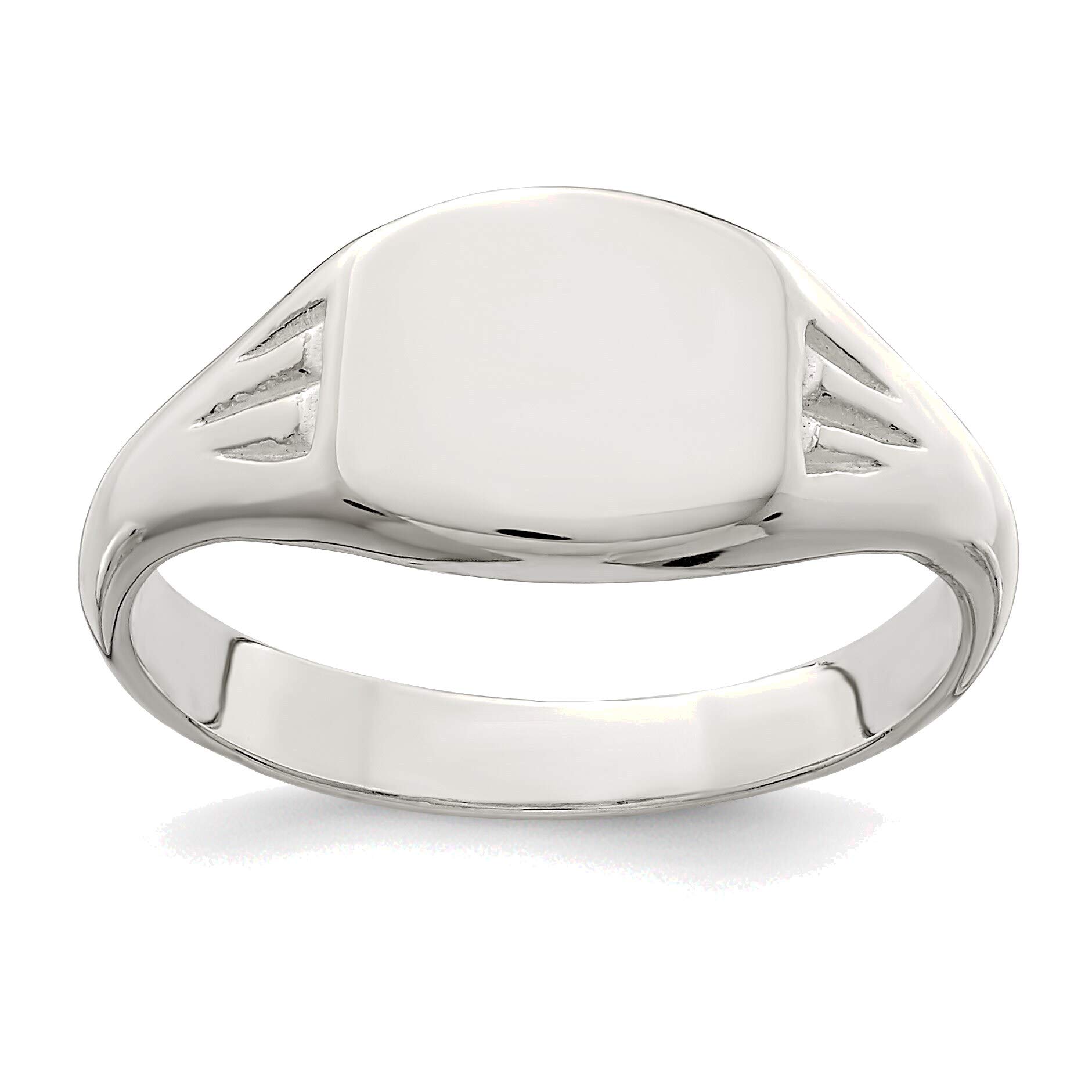 Sterling Silver Signet Ring Size 8 - Elegant Jewelry for Men & Women