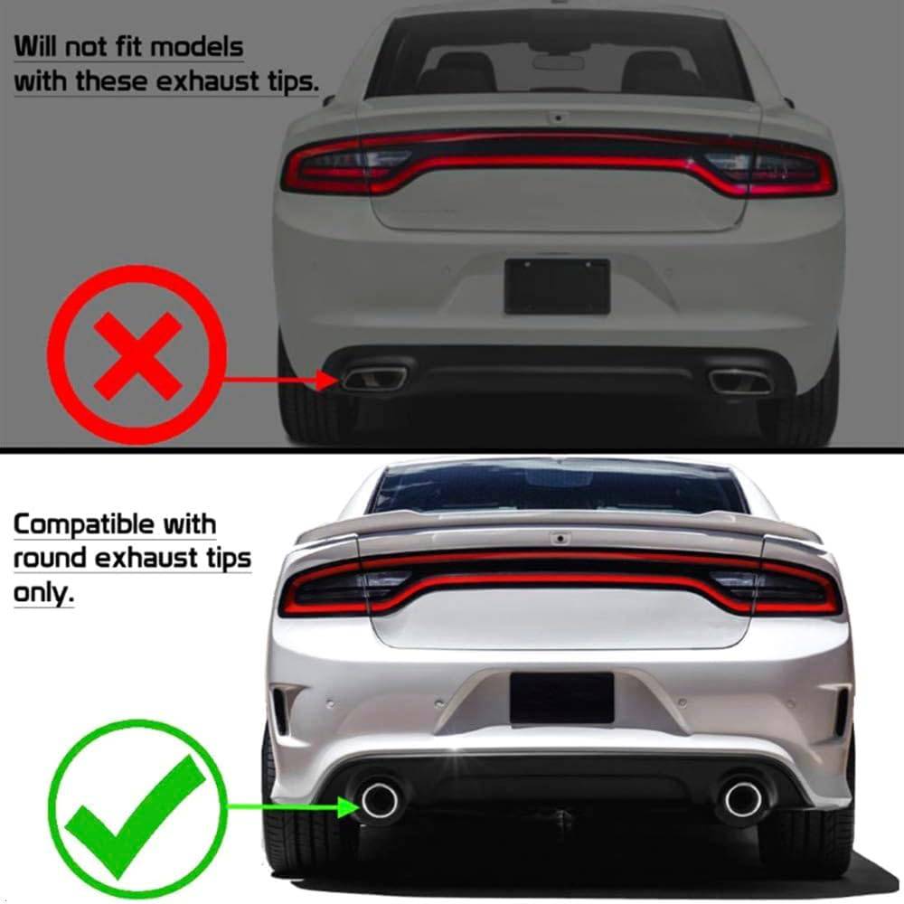 2015-2023 Dodge Charger SRT Rear Bumper Diffuser - V3 Factory Style Unpainted PP Spoiler Splitter Valance Chin Diffuser for Enhanced Aerodynamics & Sporty Look | Perfect for Car Enthusiasts & Performance Upgrades