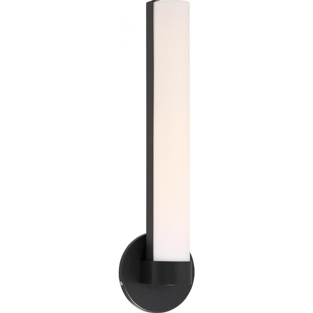 Nuvo Lighting 62/743 Bond 1-Light 13W LED Vanity Wall Sconce with White Acrylic Lens & Aged Bronze Finish - 1040 Lumens Energy Efficient Bathroom Lighting for Bedroom, Hallway, and Dressing Room