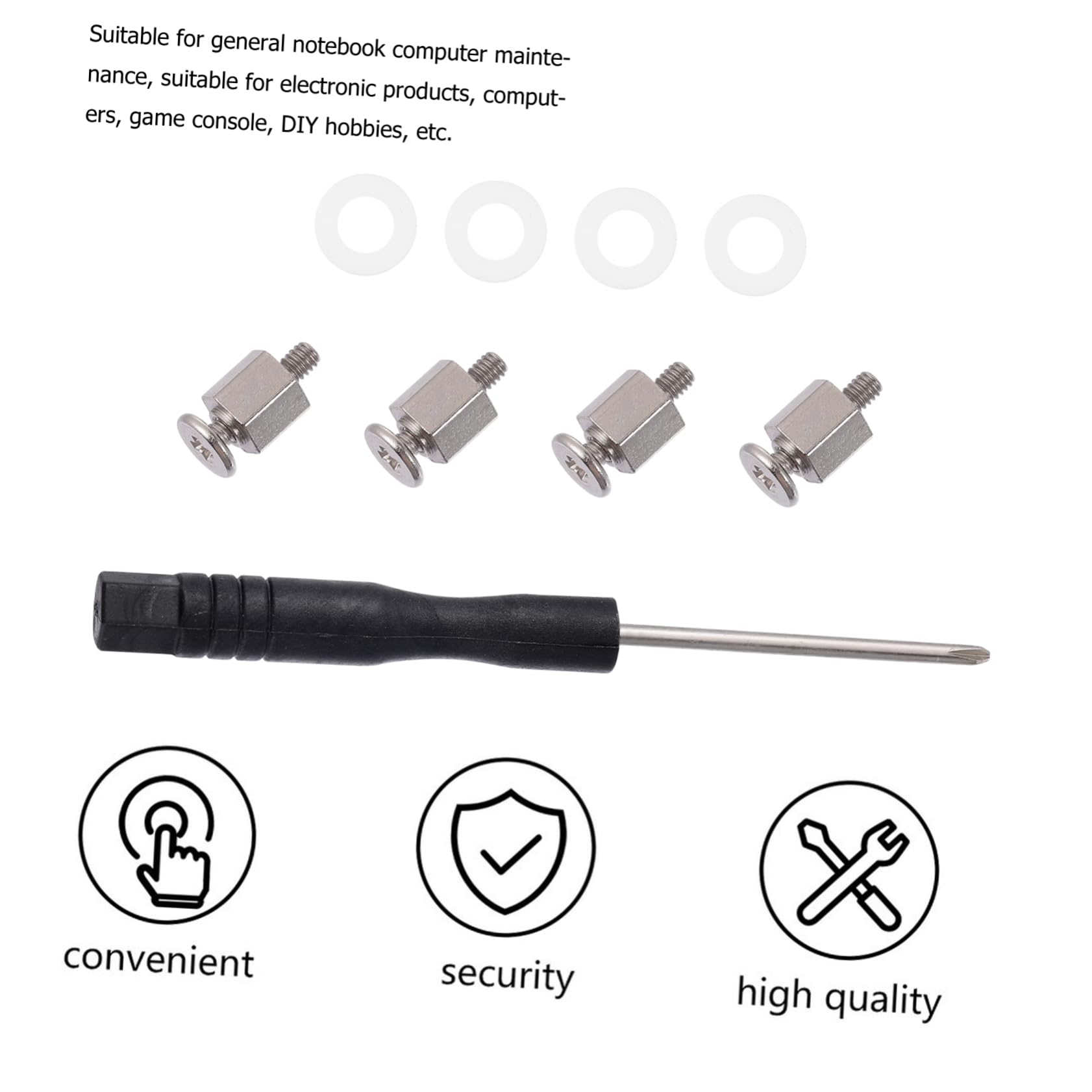 Homoyoyo 2 Sets Stainless Steel Laptop Screw Set Stand - Motherboard Mounting Accessories, SSD Hard Disk Screws, M2 Computer Supply for Desktop & Laptop Repair, Maintenance, and Upgrades