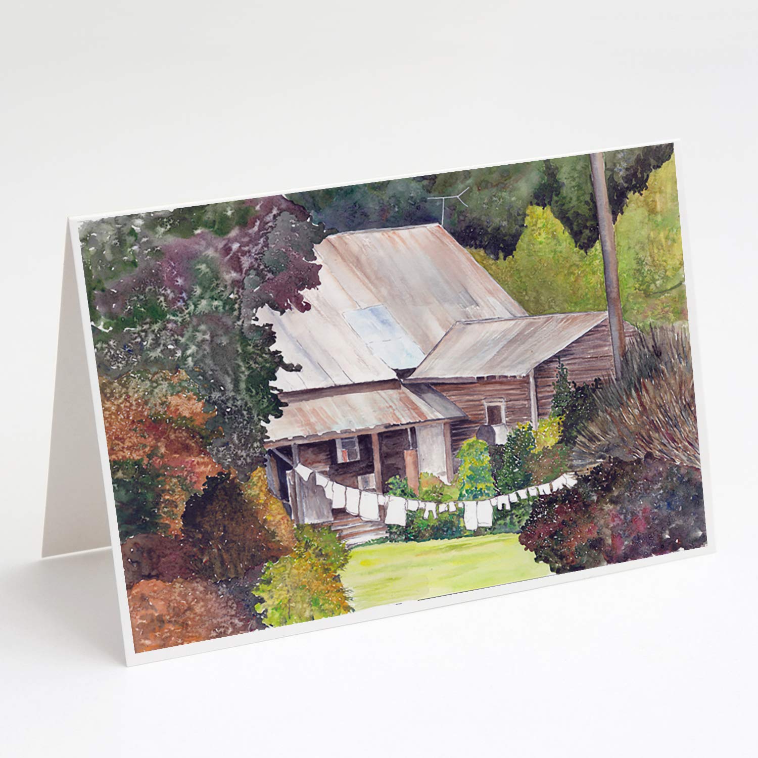 Caroline's Treasures 8741GCA7P Whimsical A7 Size 5x7 Blank Greeting Cards with Envelopes - Pack of 8 Blank Note Cards for Birthdays, Thank You Notes & Special Occasions
