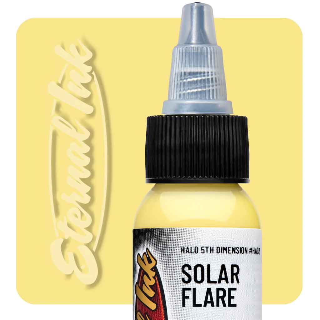 Solar Flare Eternal Ink - 1 oz Waterproof Tattoo Ink for Professional & DIY Tattoo Artists - Perfect for Tattoo Studio, Home Use & Body Art