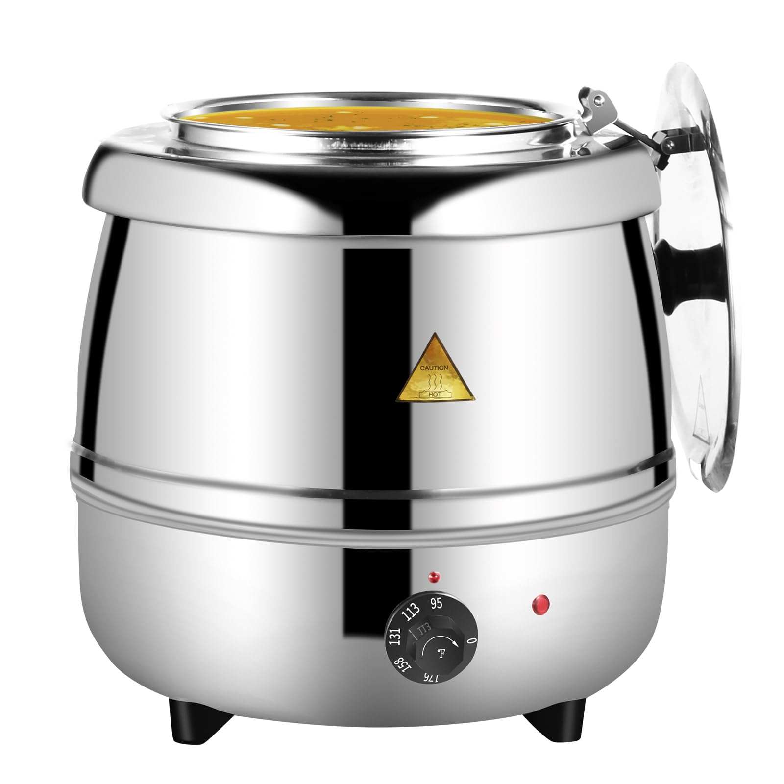10L Commercial Electric Buffet Food Warmer - Stainless Steel Soup Warmer for Restaurants, Catering & Buffets - Keep Food Hot for Hours