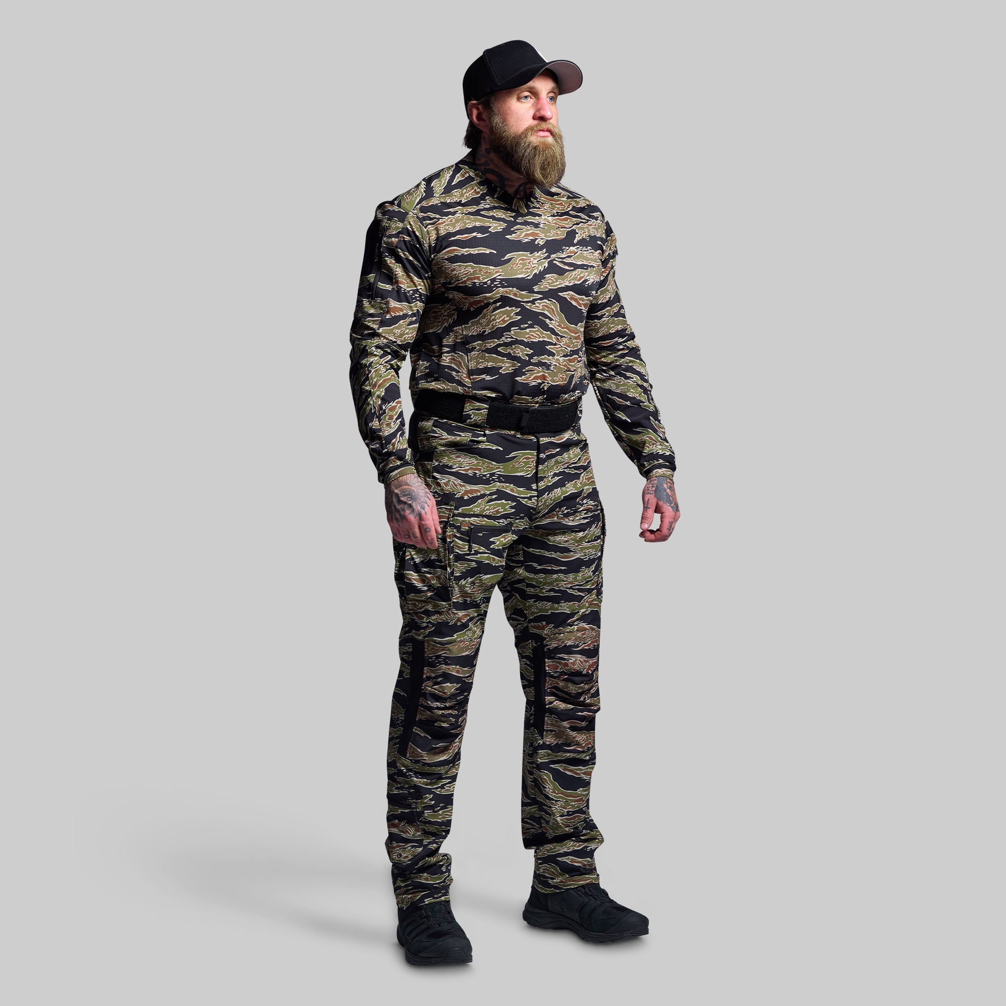 Long Sleeve Op Top Pro (Jungle Tiger) - Breathable Performance Shirt for Outdoor Sports & Gym Workouts