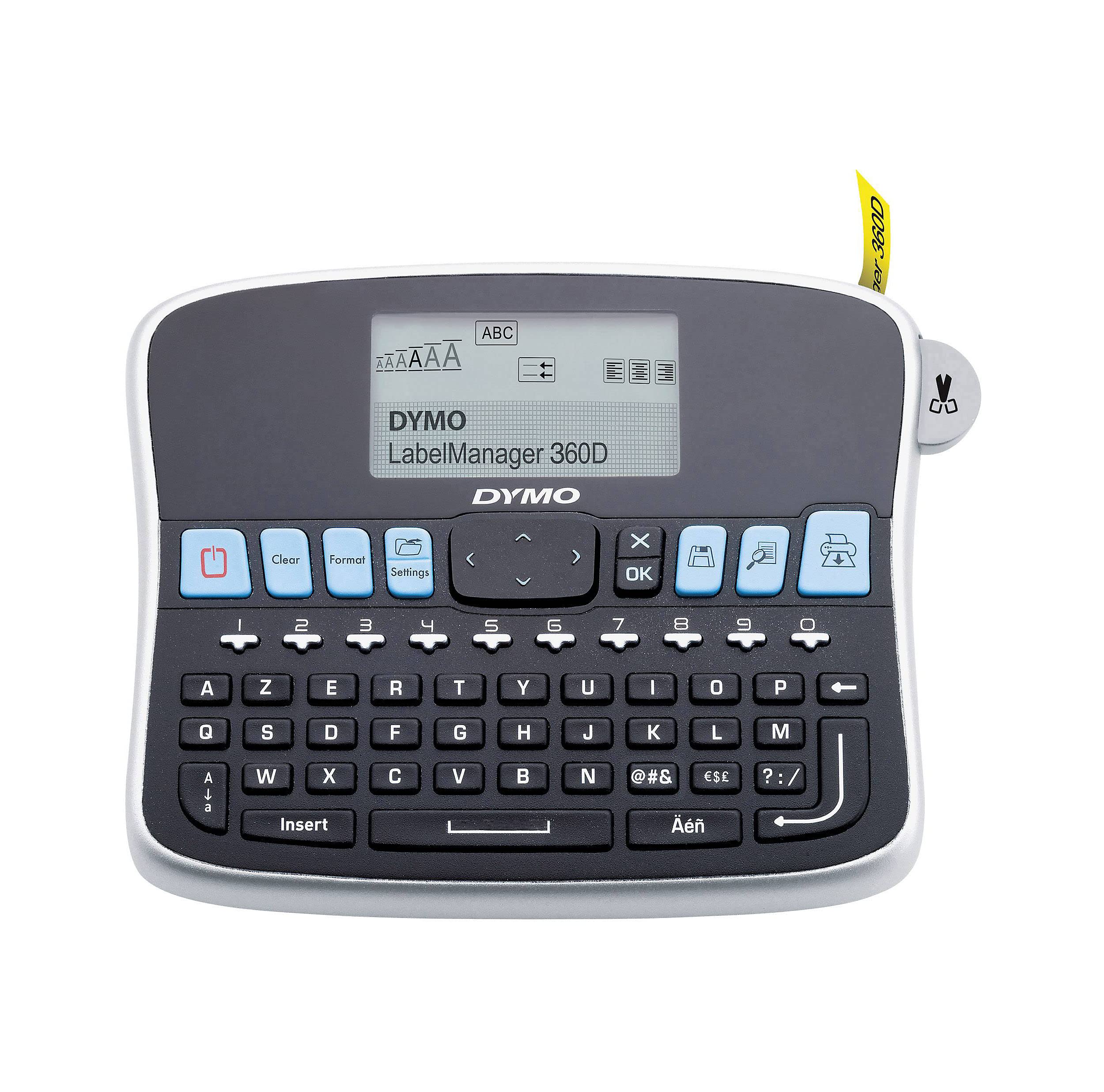 Dymo LM 360D Portable Label Maker - Black & Silver Label Printer for Office, Shipping, Organizing & Home Use