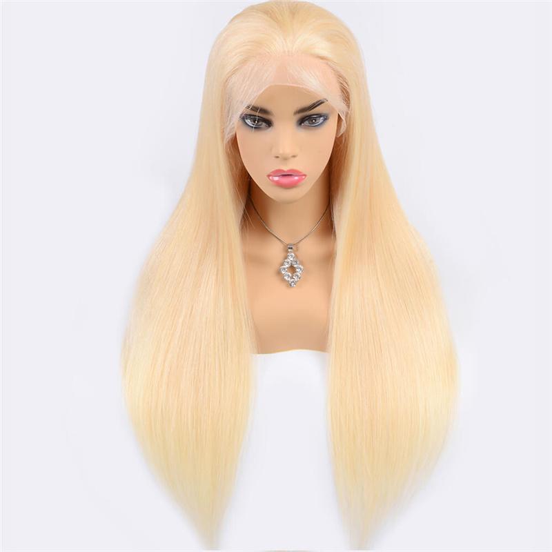 Eullair #613 Blonde Straight Lace Front Wig - Human Hair Transparent Lace Wig Dye Friendly | Perfect for Cosplay, Daily Wear & Party Hairstyles