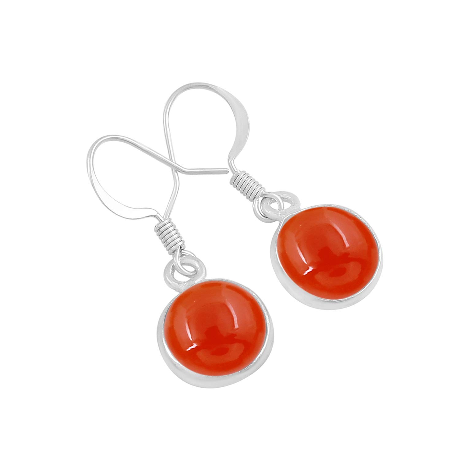 12.45ct Natural Round Gemstone Earrings for Women - Boho Dangle Birthstone Jewelry Gift for Her, Perfect for Weddings & Parties