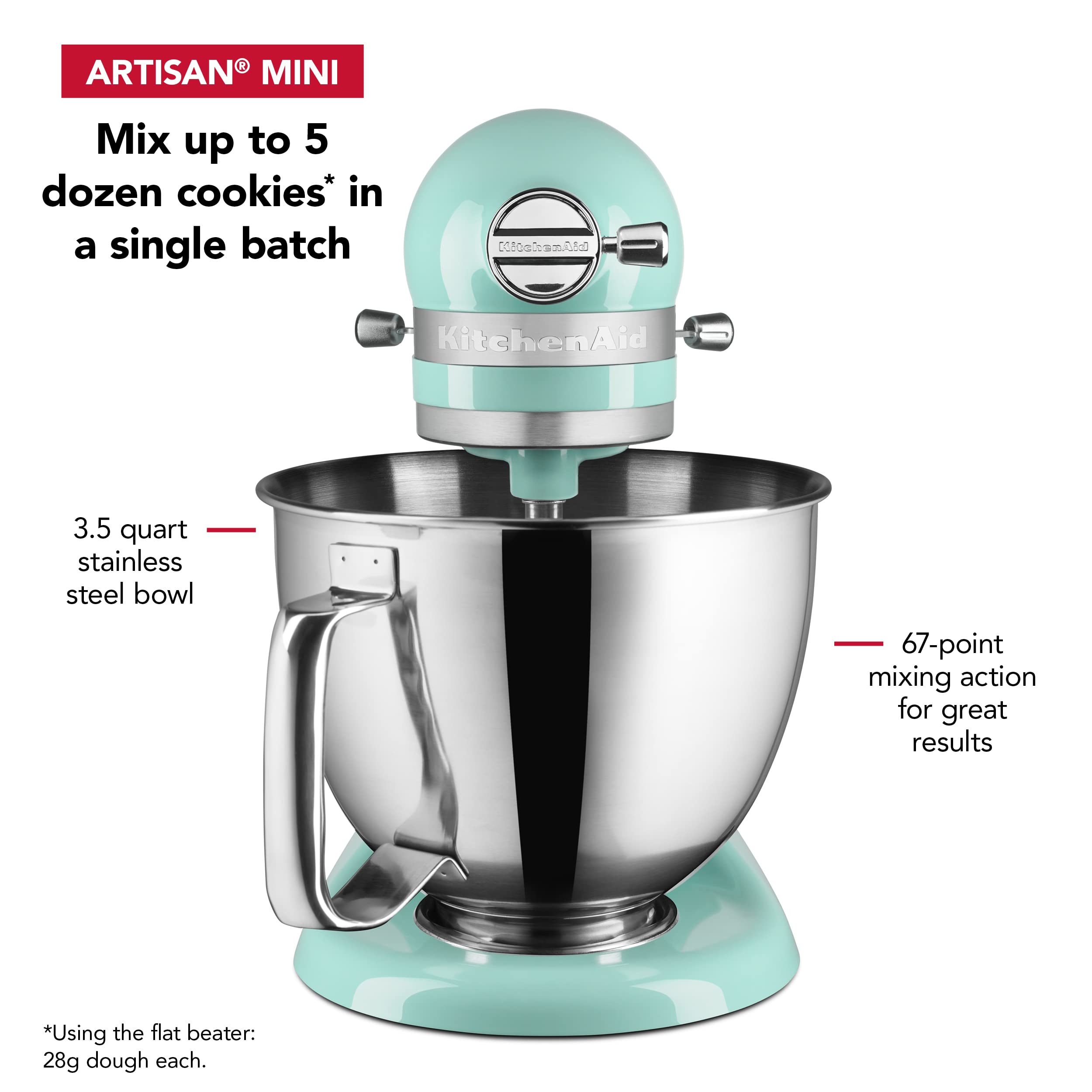 KitchenAid Artisan Mini Stand Mixer with Food Chopper - 3.5 Quart Tilt-Head Mixer & 3.5 Cup Food Processor Bundle - Perfect for Baking, Meal Prep & Small Kitchen Spaces