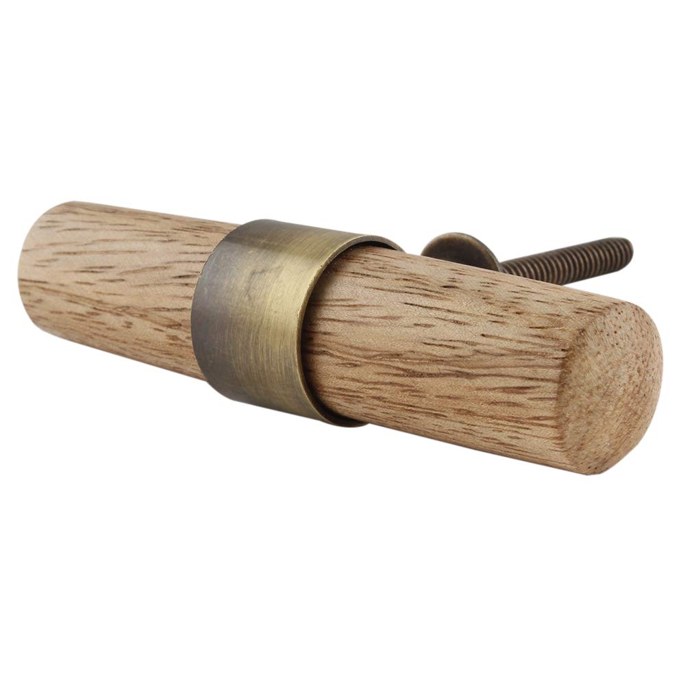 Boho Wooden Dresser Knobs - 4 Pack Multicolor Drawer Pulls for Kitchen & Cabinets