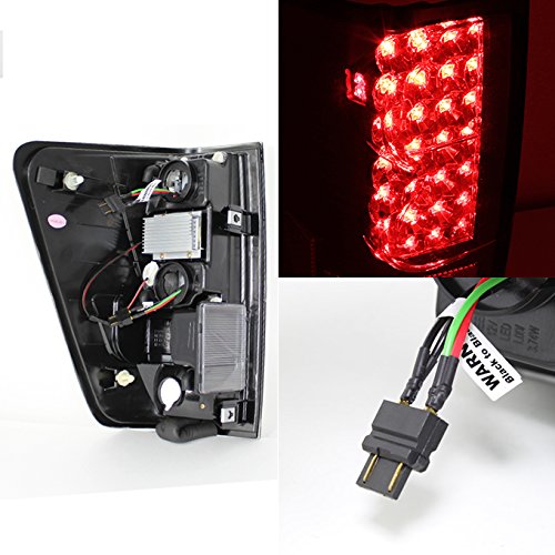 AKKON Black LED Tail Lights Brake Lamps for 2004-2012 Toyota Tacoma Pickup Truck - Durable Replacement with Bright Bezel Design | Perfect for Off-Roading, Night Driving & Custom Upgrades